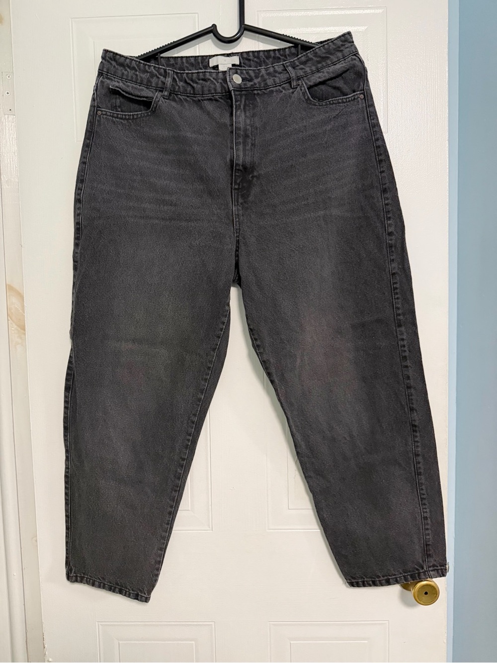 H&M Black High-Waist Slouchy Jeans